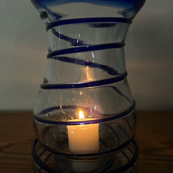 Blown Glass Candleholder from Cabo San Lucas - Picture 7 of 12